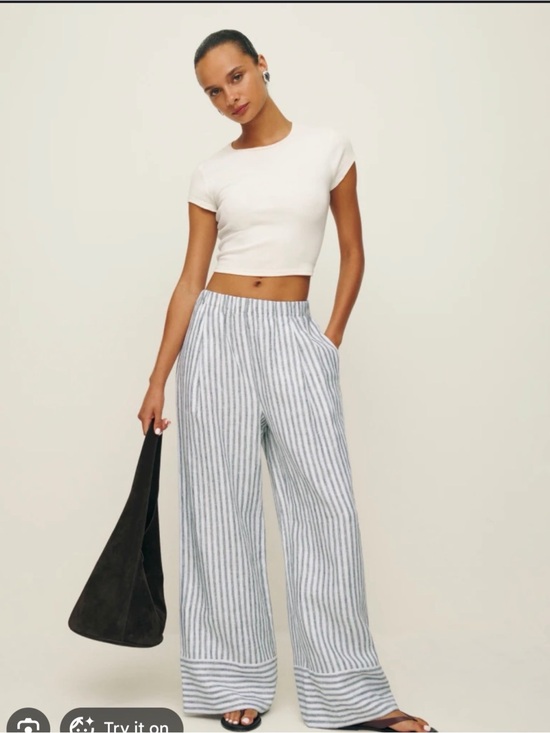 Reformation Pants - Reformation Fernando Linen Wide Leg Pant